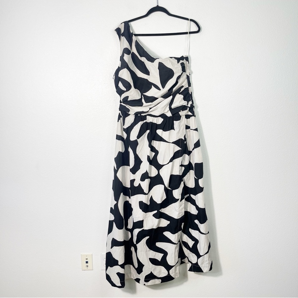 Abercrombie & Fitch Fiore One-Shoulder Maxi Dress High Slit Side Cutout XL NEW - Picture 3 of 10